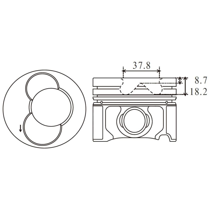 TŁOK MV PARTS P8234 STD VW CYL 3/4/5 2.5TDI