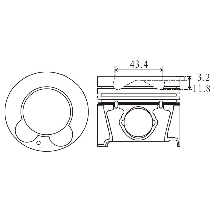 TŁOK MV PARTS P7673 STD HYUNDAI 1.4CRDI 08-