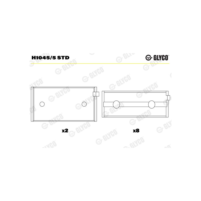PANEWKI GŁÓWNE GLYCO H10455 STD LADA 1.1-1.6  70- 