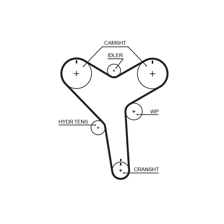 PASEK ROZRZĄDU GATES T257 TOYOTA 2-5-3.3 96-