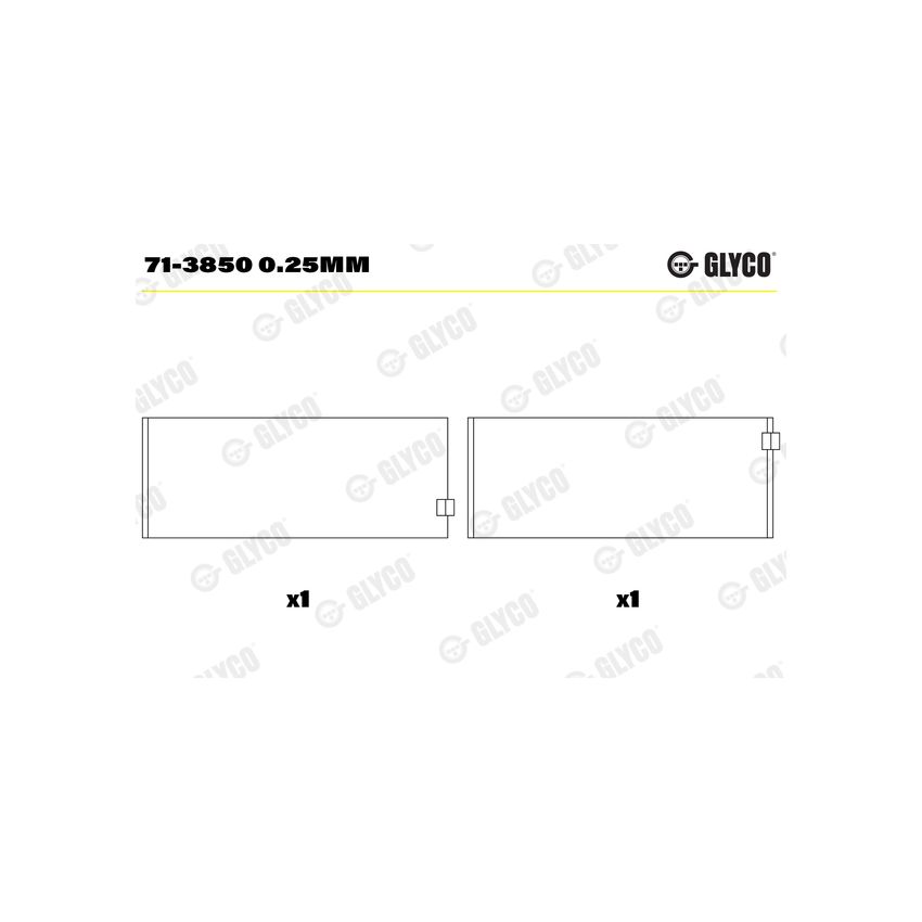 PANEWKI KORBOWODOWE GLYCO 713850 0.25 MERCEDES OM904 SPUTTER  96- 