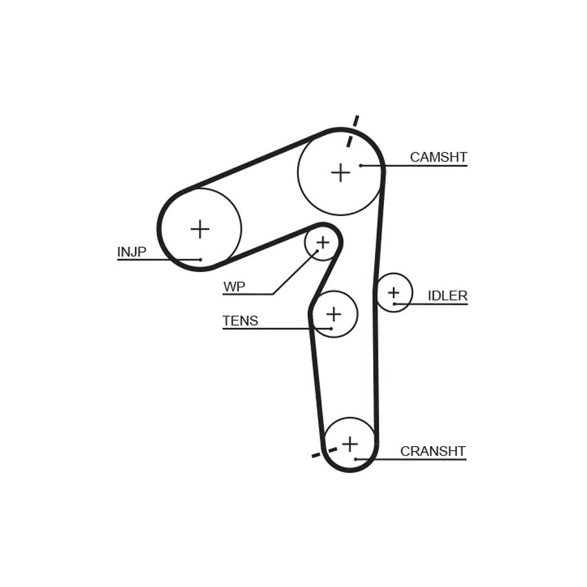KOMPLET ROZRZĄDU GATES K055500XS FIAT 1.9D 99-