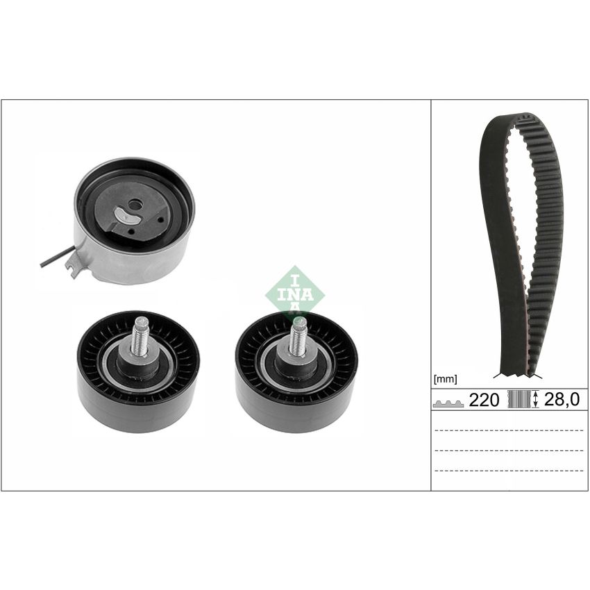 KOMPLET ROZRZĄDU INA 530045610 CHRYSLER 2.5-2.8D 00-08