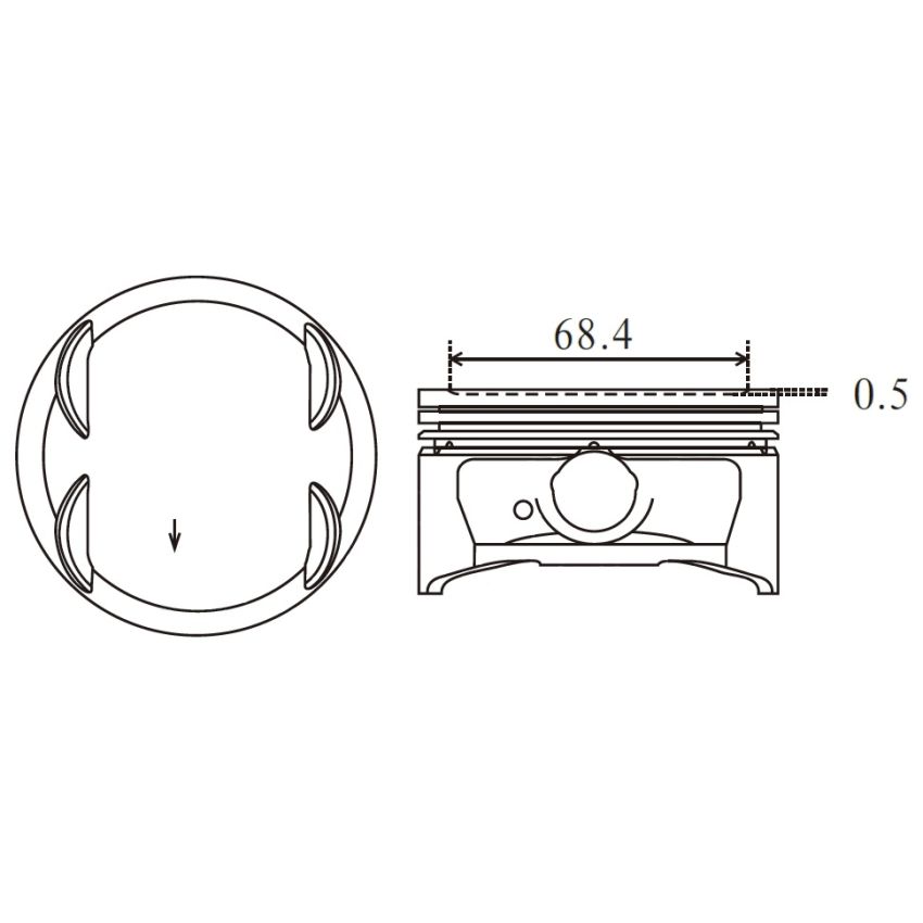 ZESTAW NAPRAWCZY MV PARTS P9815 TŁOK+TULEJA ROVER 1.6-1.8 95-