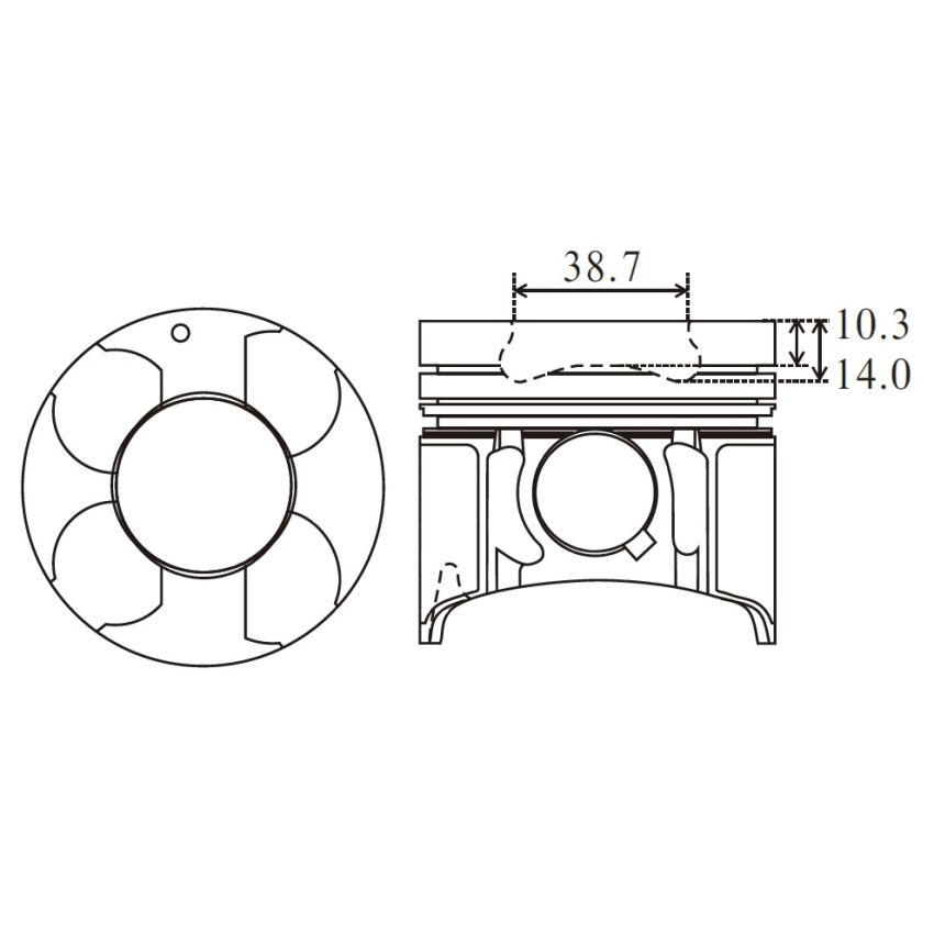 TŁOK MV PARTS P5719A STD OPEL 16V 1.7DTI 00-