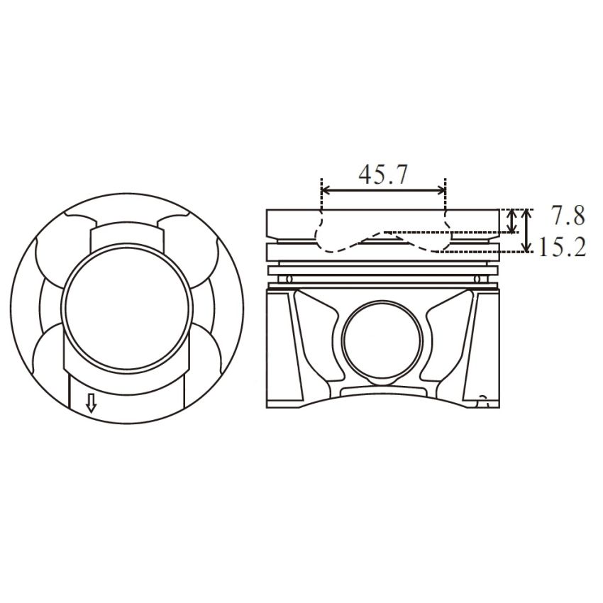 TŁOK MV PARTS P5181 STD NISSAN 2.2CDI 05-