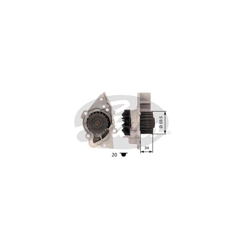 KOMPLET ROZRZĄDU GATES KP15524XS PSA 2.0D 99-