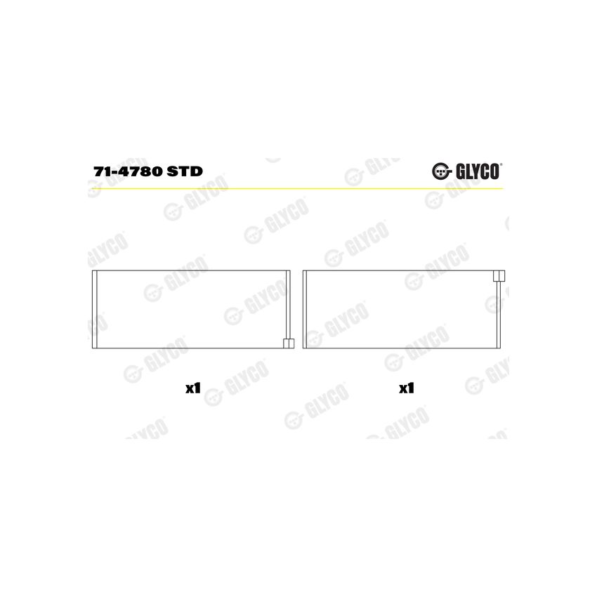 PANEWKI KORBOWODOWE GLYCO 714780 STD FIAT 2.0JTD-2.4JTD  03- 