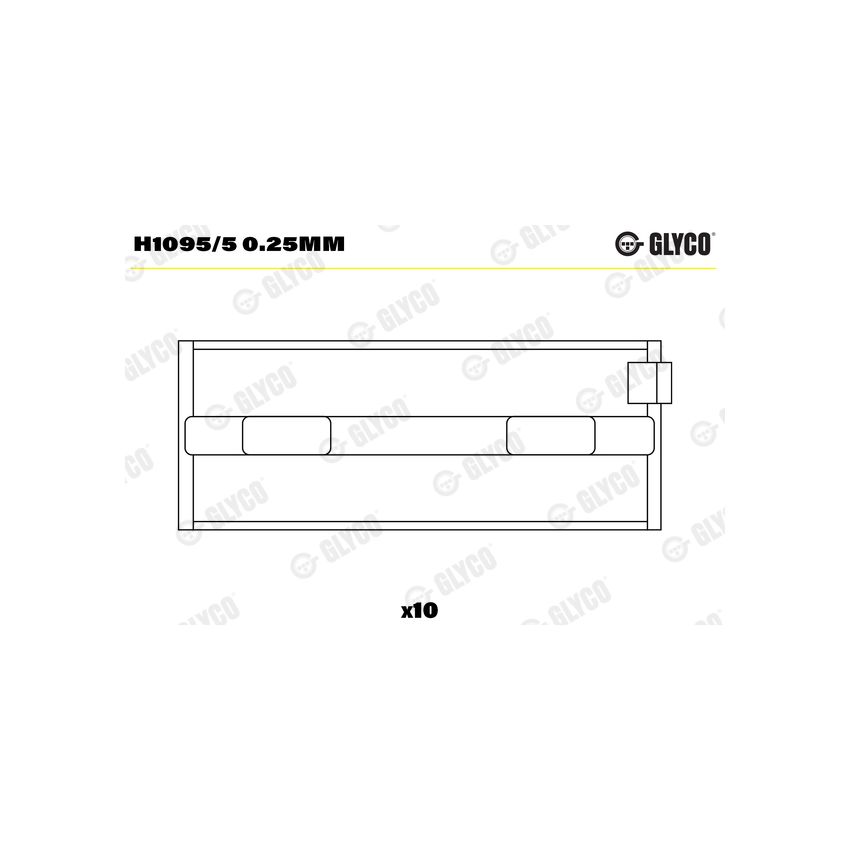 PANEWKI GŁÓWNE GLYCO H10955 0.25 FIAT 1.9JTD  98- 