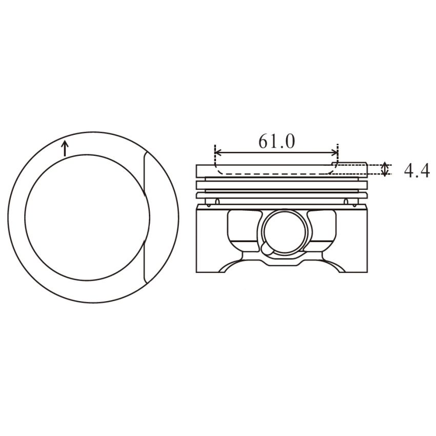 TŁOK MV PARTS P8833<70253> STD AD 2.3 86-