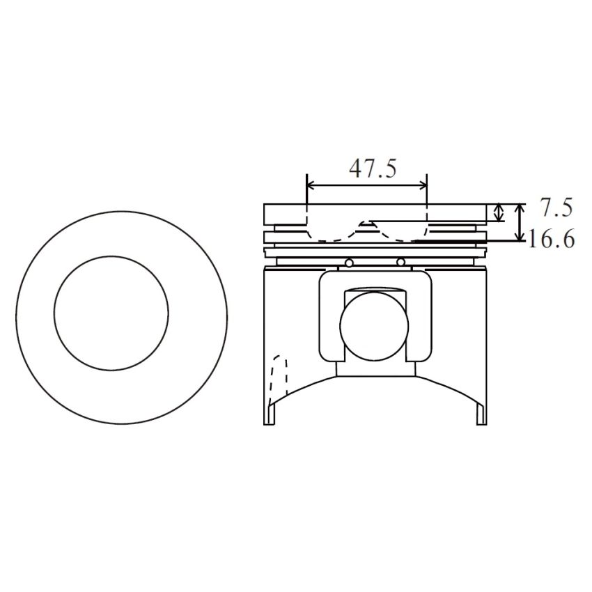 TŁOK MV PARTS P7144A STD YA 4TNC88/4TNE88 -