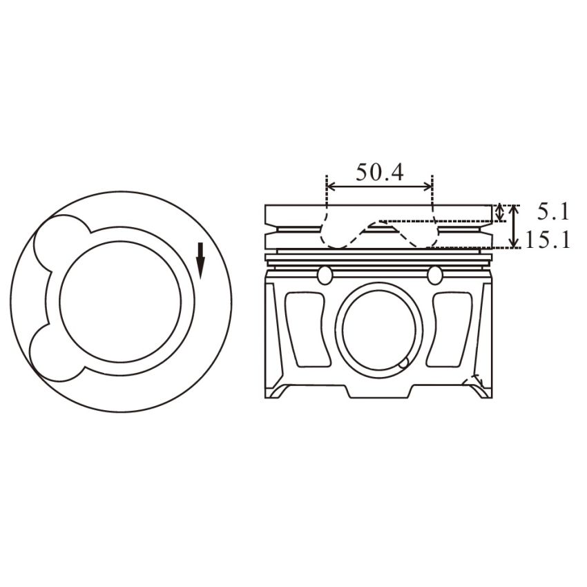 TŁOK MV PARTS P9388 STD PSA 2.2HDI 10-