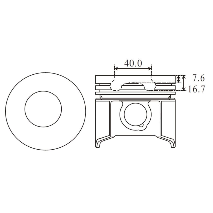 TŁOK MV PARTS P7485 STD KUBOTA V2403 02-