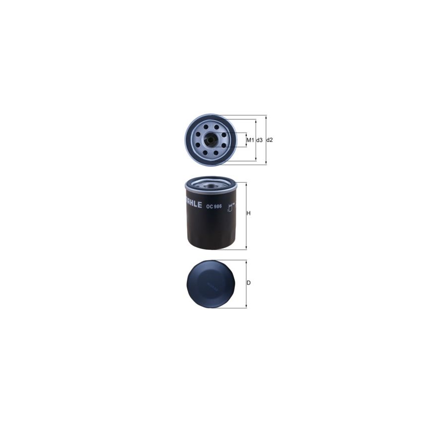 FILTR OLEJU KNEHT OC986 1.1-1.4 00-