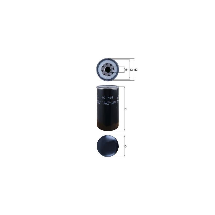 FILTR OLEJU KNEHT OC474 IVECO F2BE0681A
