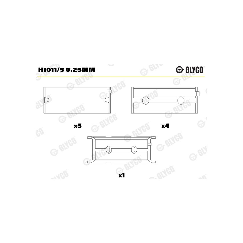 PANEWKI GŁÓWNE GLYCO H10115 0.25 OPEL 1.3CDTI  03- 