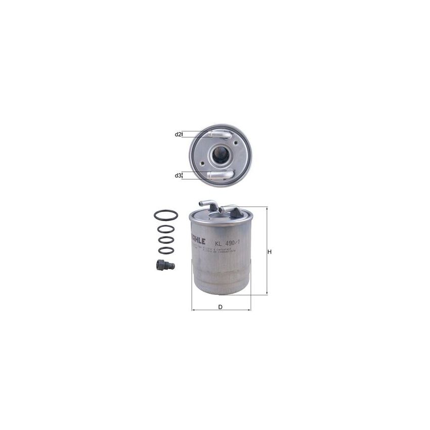 FILTR PALIWA KNEHT KL490/1D MERCEDES 2.1-3.0D 06-