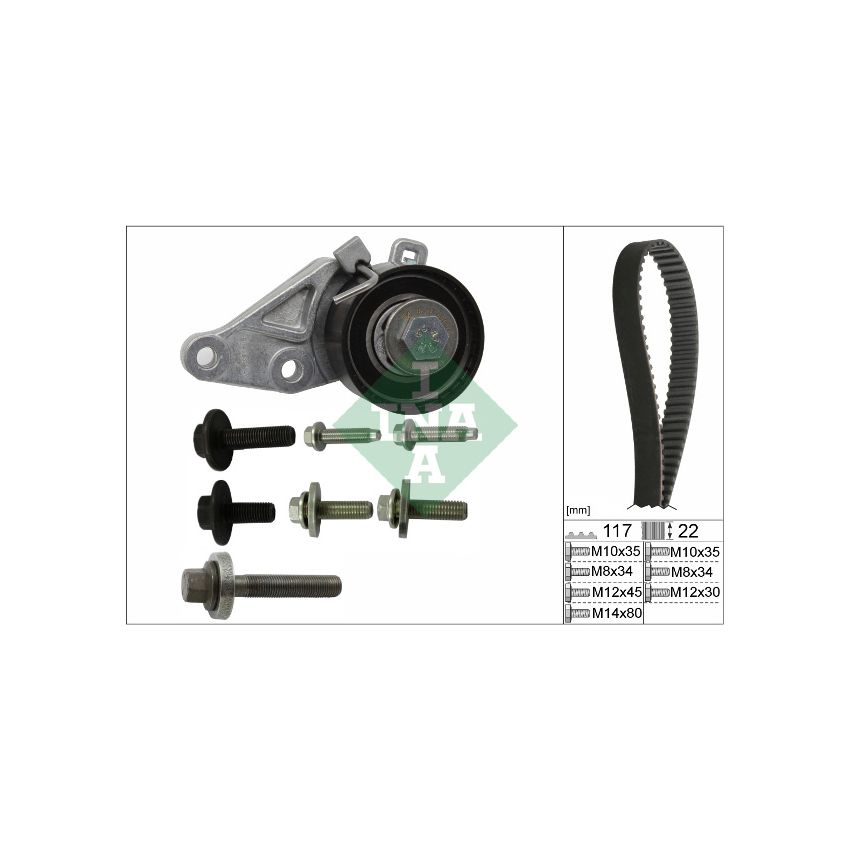 KOMPLET ROZRZĄDU INA 530014010 FORD 1.2-1.6 95-