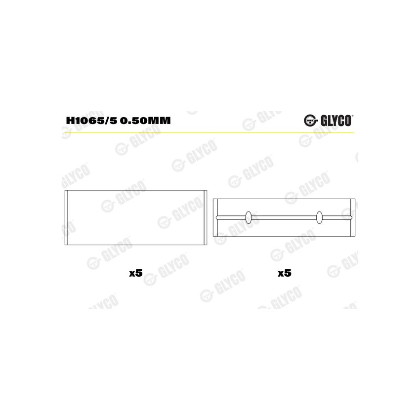 PANEWKI GŁÓWNE GLYCO H10655 0.50 RENAULT 1.5DCI  99- 