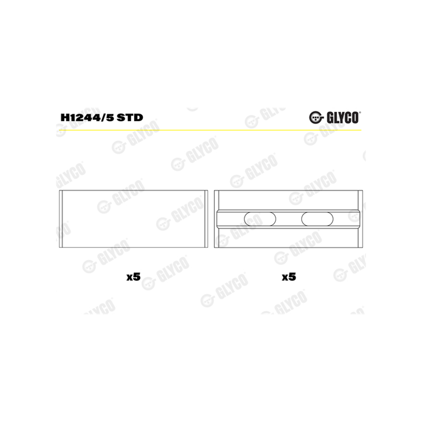 PANEWKI GŁÓWNE GLYCO H12445 STD TOYOTA 2.7  98- 