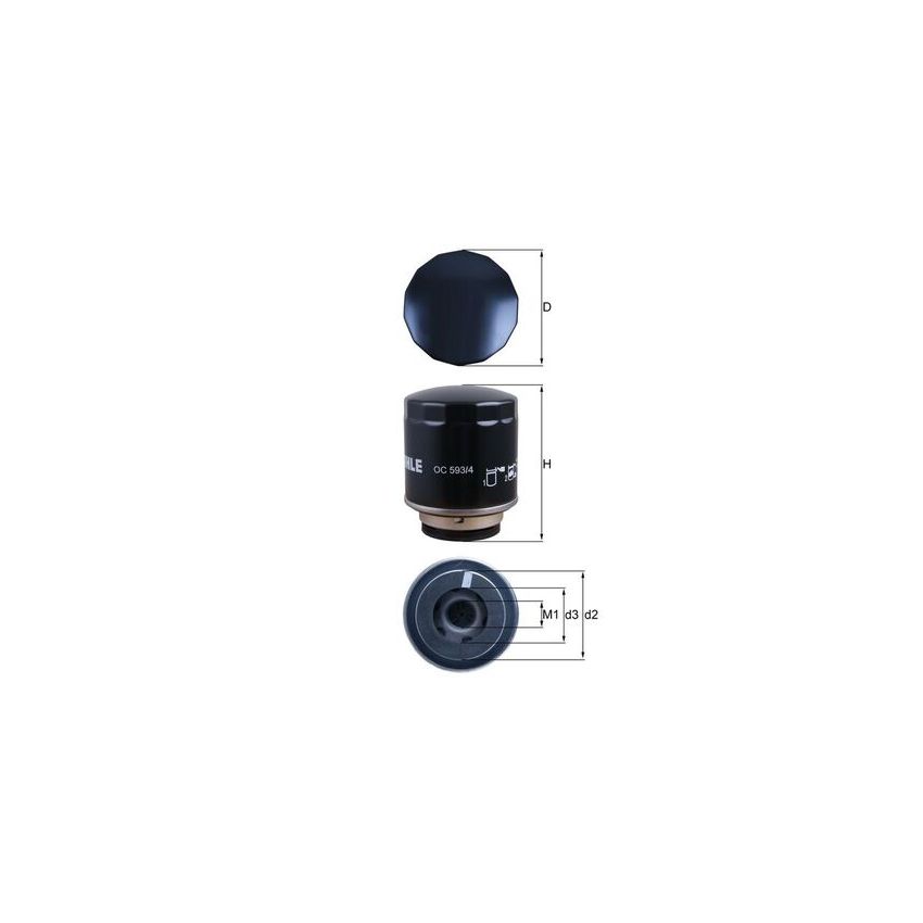 FILTR OLEJU KNEHT OC593/4 VW 1.2-1.4TSI 07-