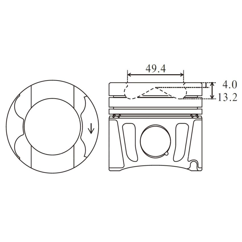 TŁOK MV PARTS P9451 STD MERCEDES 16V 2.1CDI