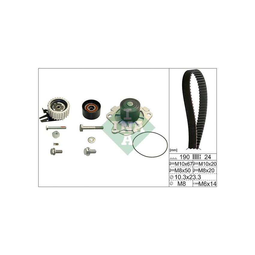 KOMPLET ROZRZĄDU INA 530062430 OPEL 1.9D 03-
