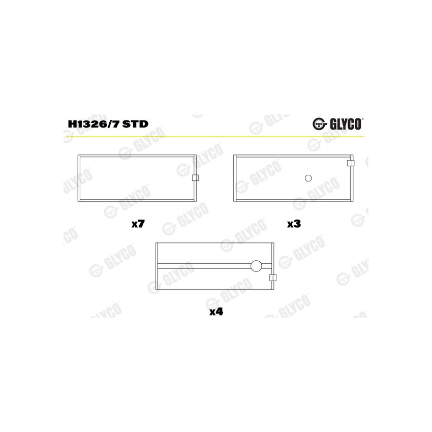PANEWKI GŁÓWNE GLYCO H13267 STD IVECO F2CE  06- 