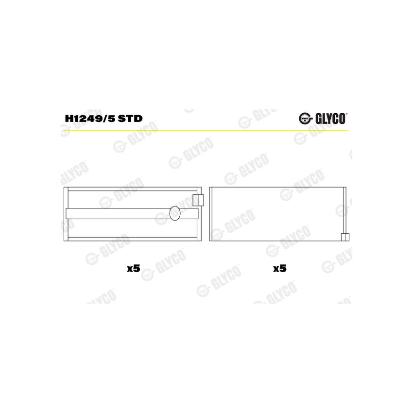 PANEWKI GŁÓWNE GLYCO H12495 STD NISSAN 2.5D 99- 
