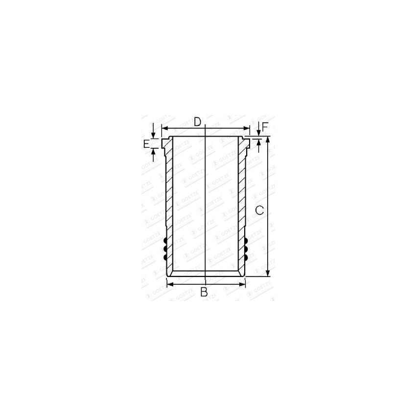 TULEJA CYLINDROWA GOETZE 1445088000 IVECO 8460.21 86-
