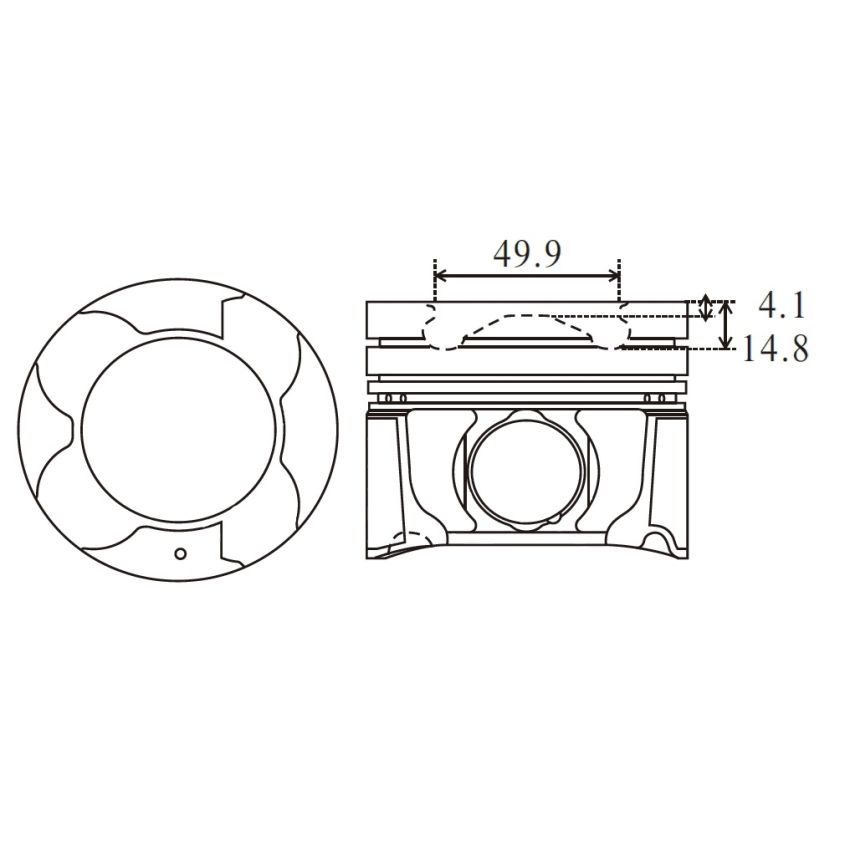 TŁOK MV PARTS P8308 STD TOYOTA 2.0D-4D 13-