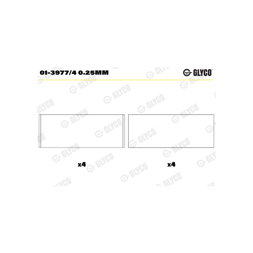 PANEWKI KORBOWODOWE GLYCO 0139774 0.25 RENAULT 1.2  96-07  bez zamka