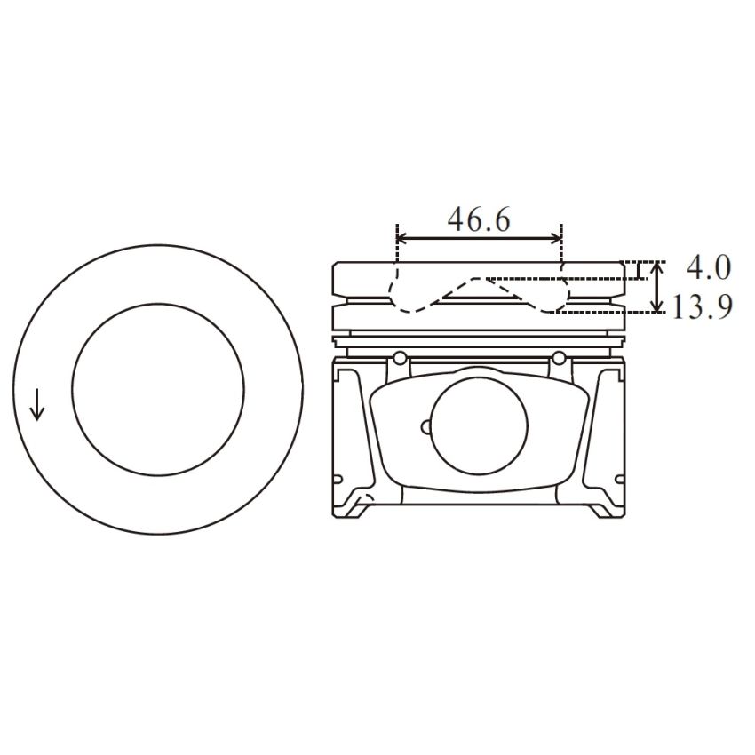 TŁOK MV PARTS P7253 STD OPEL 16V 2.0CDTI 06-