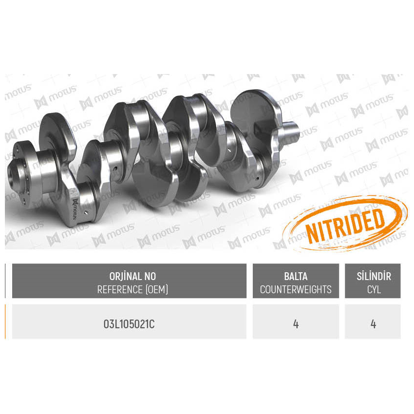 WAŁ KORBOWY MV PARTS D3579 VW 2.0TDI 09-