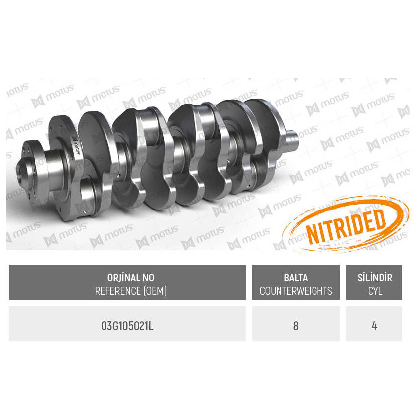 WAŁ KORBOWY MV PARTS D3582 VW 8V 1.9-2.0TDI 99-