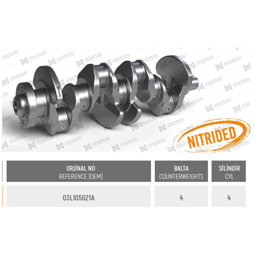 WAŁ KORBOWY MV PARTS D3583 VW 16V 1.6TDI 09-