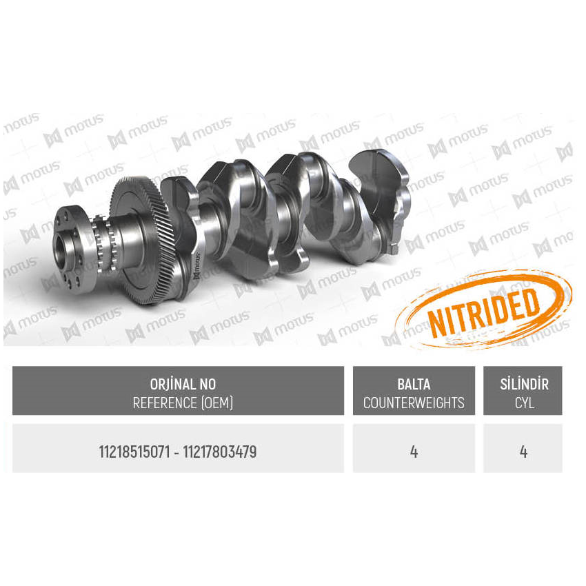 WAŁ KORBOWY MV PARTS D3590 BMW 16V 2.0D 06-