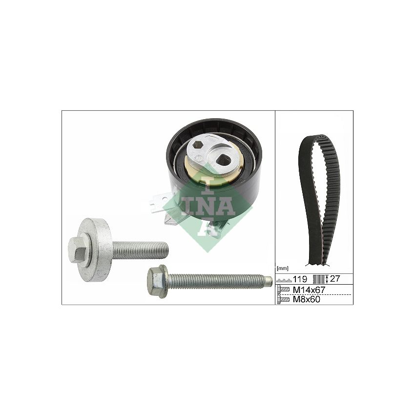 KOMPLET ROZRZĄDU INA 530060710 RENAULT 1.5D 12-
