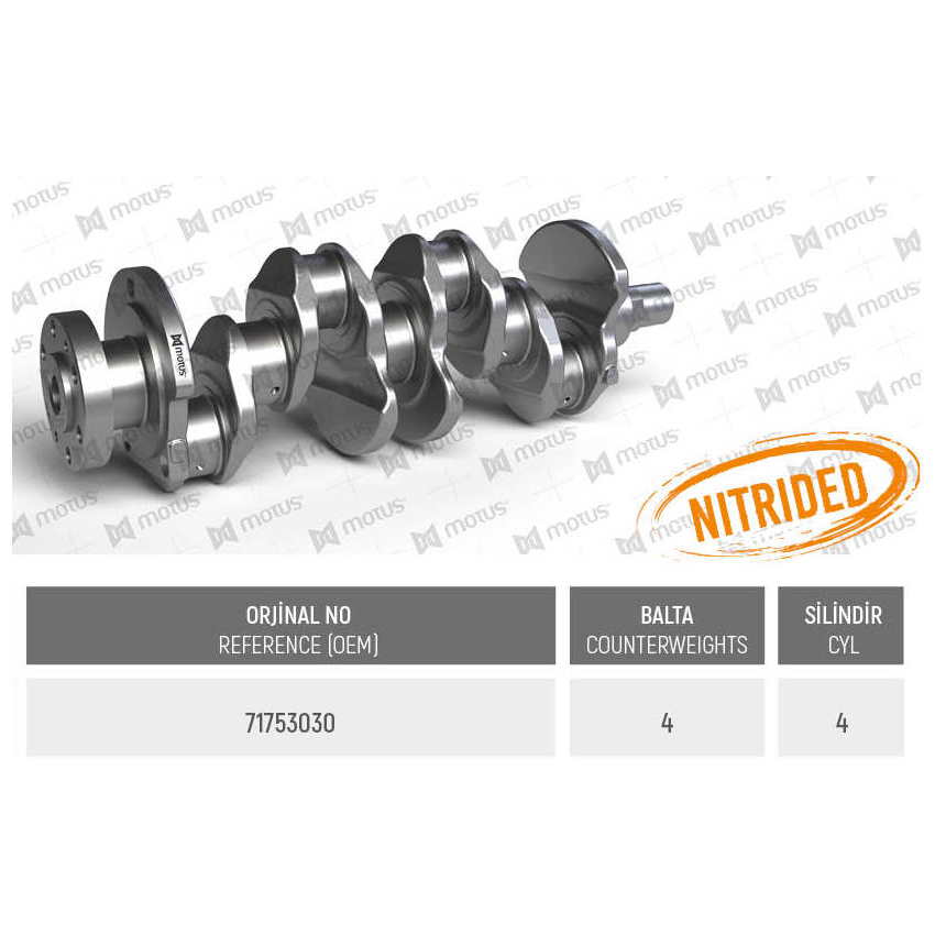 WAŁ KORBOWY MV PARTS D3592 FIAT 1.6JTD 07-