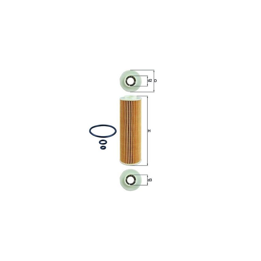 FILTR OLEJU KNEHT OX183/5D1 MERCEDES 1.6-2.2 02-14