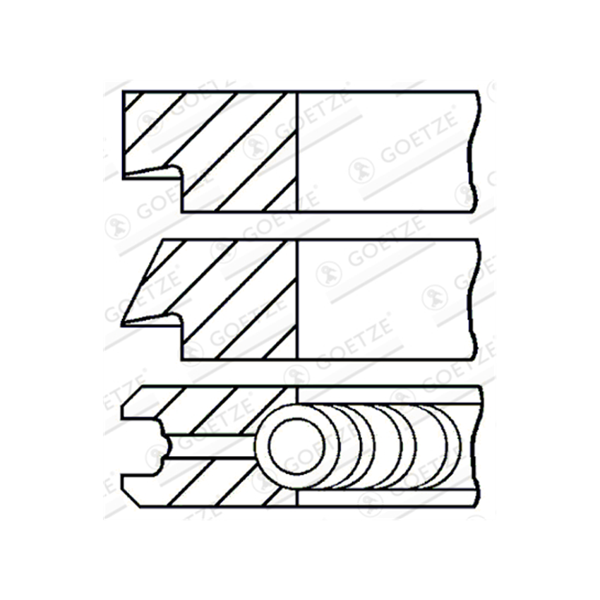 PIERŚCIENIE TŁOKOWE GOETZE 0843830600 0.60 FIAT 1.2/1.2/2 1.4/T 07-