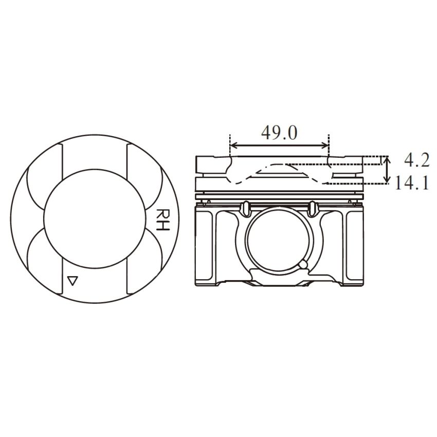 TŁOK MV PARTS P7682 STD SUBARU 2.0D 09-