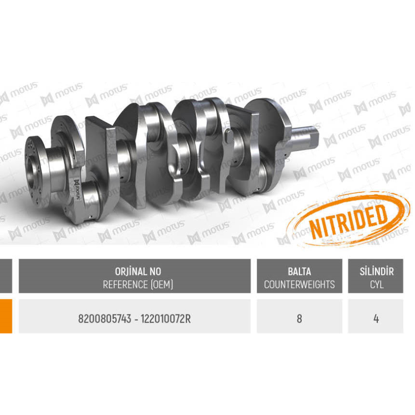 WAŁ KORBOWY MV PARTS D3597 RENAULT 2.3DCI 10-