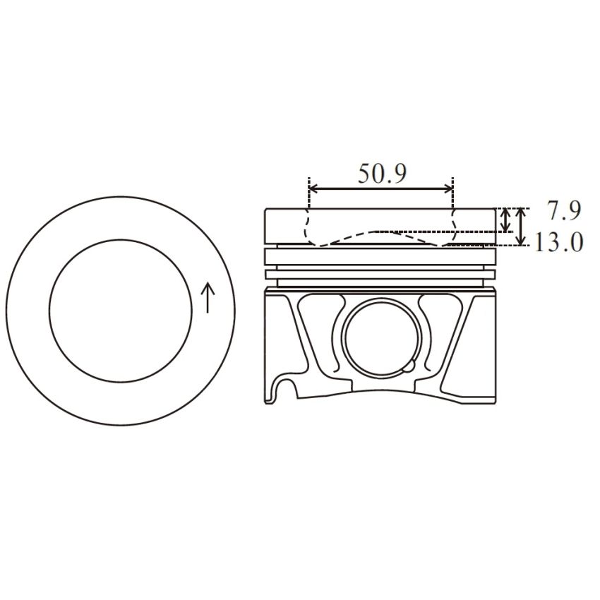 TŁOK MV PARTS P7558A STD VW 2.0TDI 07-