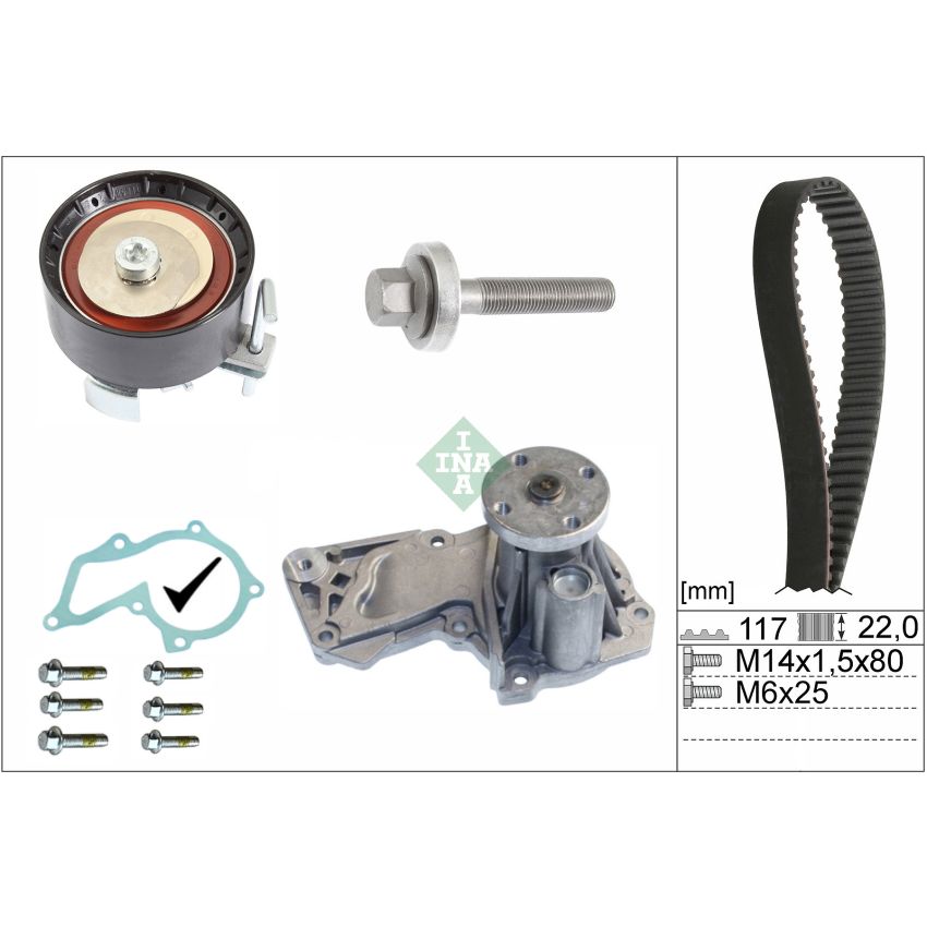 KOMPLET ROZRZĄDU INA 530060530 FORD 1.5-1.6 11-