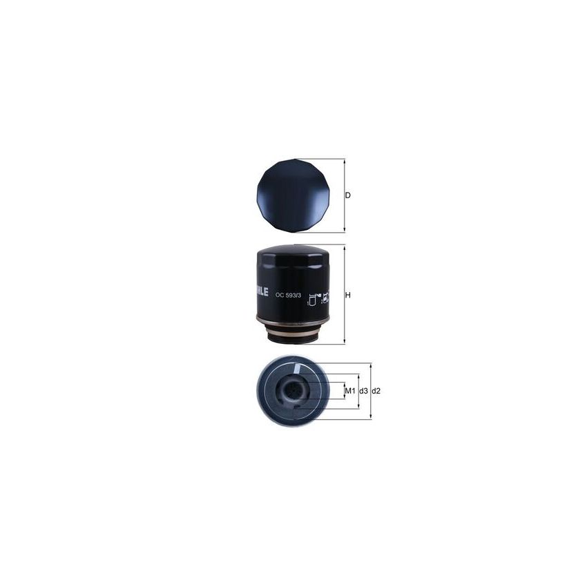FILTR OLEJU KNEHT OC593/3 VW 1.2-1.6 06-18