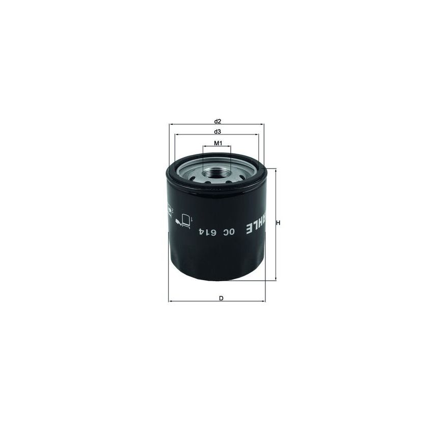 FILTR OLEJU KNEHT OC614 OPEL 2.0-3.0 08-