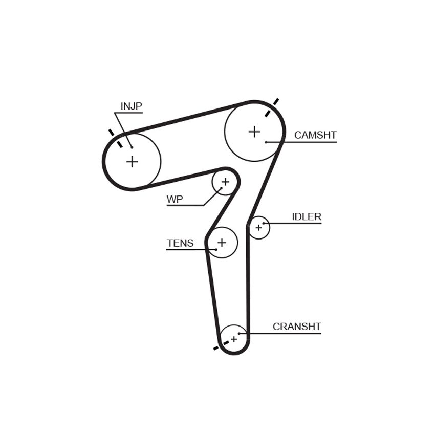 PASEK ROZRZĄDU GATES 5684XS OPEL 1.9D 04-