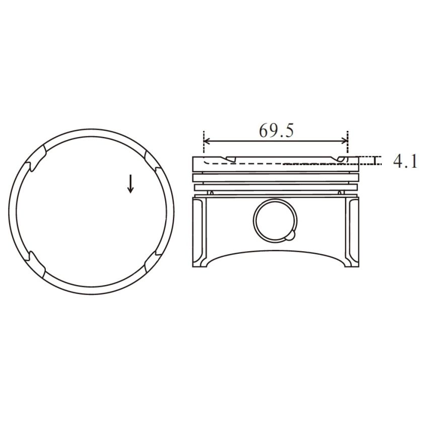 TŁOK MV PARTS P7749A STD VW 1.2 06-