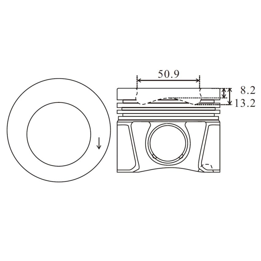 TŁOK MV PARTS P7750 STD VW 2.0TDI 13-